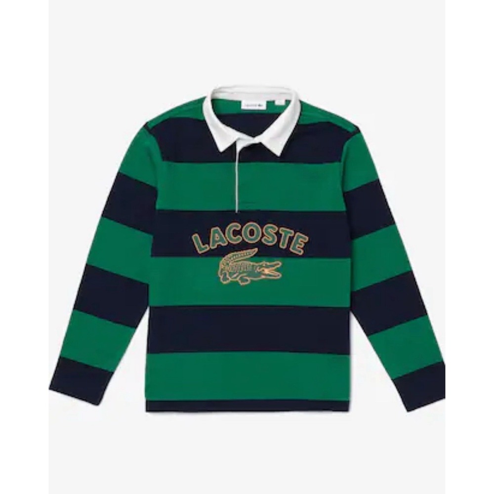 Kids' Heritage‎ Lacoste Thick Striped Cotton Rugby Polo